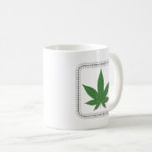 Weed Leaf Tree Swirl Trim Kaffeetasse (VorderseiteRechts)