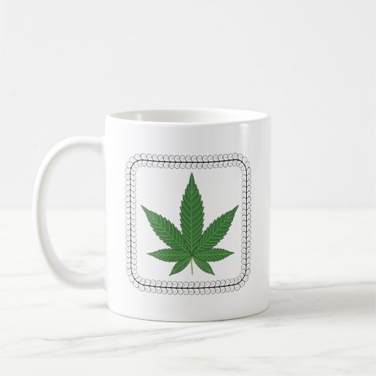 Weed Leaf Tree Swirl Trim Kaffeetasse (Links)