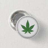 Weed Leaf Tree Swirl Trim Personalisiert Button (Vorne & Hinten)