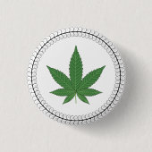 Weed Leaf Tree Swirl Trim Personalisiert Button (Vorderseite)