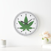 Weed Leaf Tree Swirl Trim Personalisiert Große Wanduhr (Zuhause)