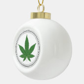 Weed Leaf Tree Swirl Trim Personalisiert Keramik Kugel-Ornament (Rechts)