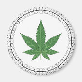 Weed Leaf Tree Swirl Trim Personalisiert Magnet (Vorne)