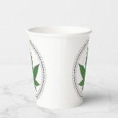 Weed Leaf Tree Swirl Trim Personalisiert Pappbecher (Rechts)