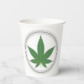 Weed Leaf Tree Swirl Trim Personalisiert Pappbecher (Vorderseite)