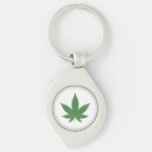 Weed Leaf Tree Swirl Trim Personalisiert Schlüsselanhänger (Vorderseite)