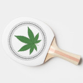 Weed Leaf Tree Swirl Trim Personalisiert Tischtennis Schläger (Seitenansicht)