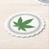 Weed Leaf Tree Swirl Trim Personalisiert Untersetzer (angewinkelt)
