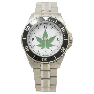 Weed Leaf Vape Stoner Personalisiert Armbanduhr