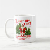 Weed Lover Smoking Light Up Christmas Tree  Kaffeetasse (Links)