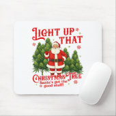Weed Lover Smoking Light Up Christmas Tree Mousepad (Mit Mouse)
