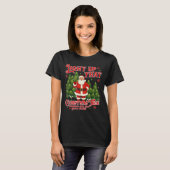 Weed Lover Smoking Light Up Christmas Tree T-Shirt (Vorne ganz)