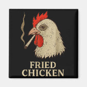Weed Meme Funny Fried Chicken Smoking  Magnet (Vorne)