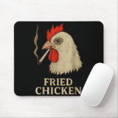 Weed Meme Funny Fried Chicken Smoking  Mousepad (Mit Mouse)