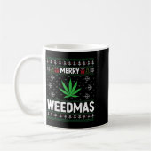 Weed Merry Weedmas Xmas Smoking Kaffeetasse (Links)