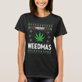 Weed Merry Weedmas Xmas Smoking T-Shirt (Vorderseite)