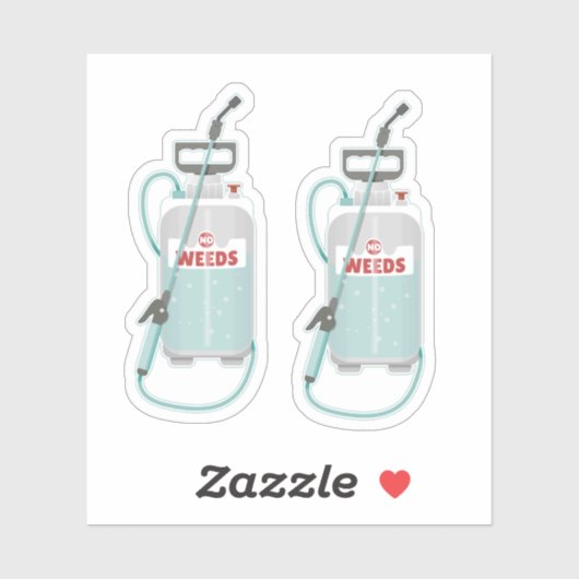 weed spray garden maintenance aufkleber (Blatt)