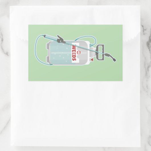 weed spray garden maintenance rechteckiger aufkleber (Tasche)