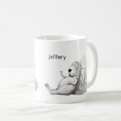 Weed Srauking Relaxing Beaver Funny Individuelle N Kaffeetasse (VorderseiteRechts)