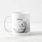 Weed Srauking Relaxing Beaver Funny Individuelle N Kaffeetasse (Links)