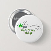 Weed Town U.A. Button, Bessemer Michigan Button (Vorne & Hinten)