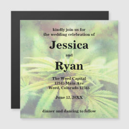 Weed Wedding Invite Magneteinladung