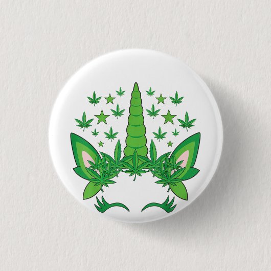 Weedicorn Button (Vorderseite)