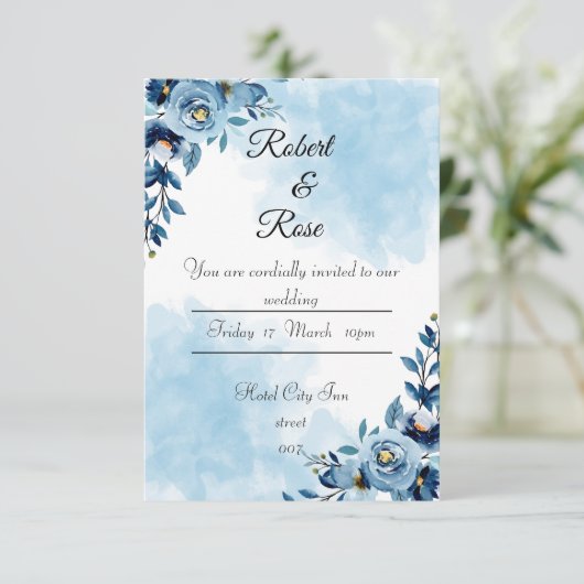 Weeding Einladungskarten (Stehend Vorderseite)