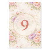 Weeding floral table number tischnummer (Rückseite)