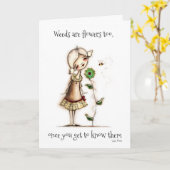 Weeds - Freundschaftskarte Karte (Gelbe Blume)