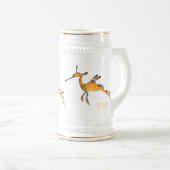 Weedy seadragon Cartoon Illustration Bierglas (VorderseiteRechts)