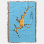 Weedy seadragon cartoon illustration decke (Vorderseite Vertikal)
