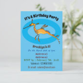 Weedy seadragon Cartoon Illustration Einladung (Stehend Vorderseite)