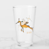 Weedy seadragon Cartoon Illustration Glas (Rückseite)
