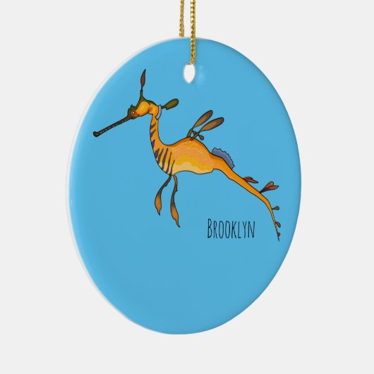 Weedy seadragon Cartoon Illustration Keramik Ornament (Rechts)