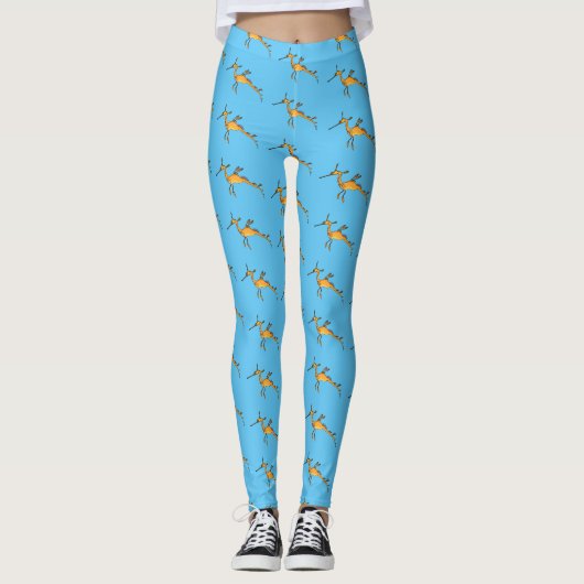 Weedy seadragon Cartoon Illustration Leggings (Vorderseite)