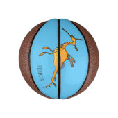 Weedy seadragon Cartoon Illustration Mini Basketball (Vertikal)