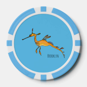 Weedy seadragon Cartoon Illustration Pokerchips