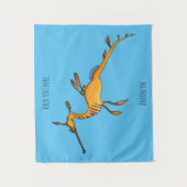 Weedy seadragon Cartoon Illustration Wandteppich (Vorderseite)