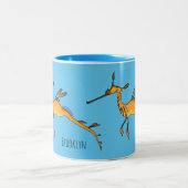 Weedy seadragon Cartoon Illustration Zweifarbige Tasse (Mittel)