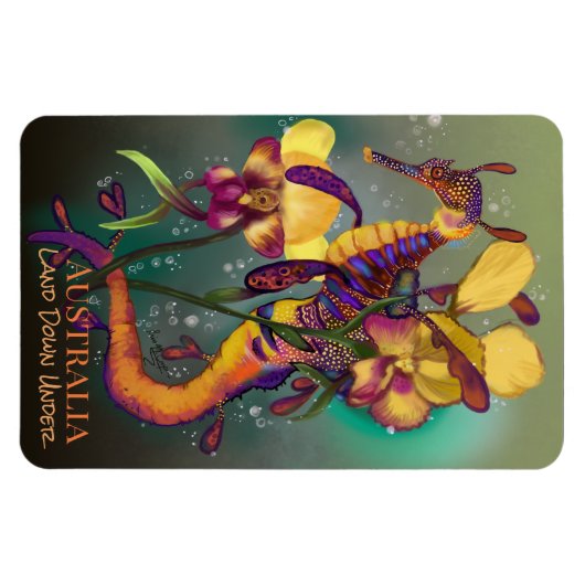 Weedy Seadragon mit Orchids Magnet (Horizontal)