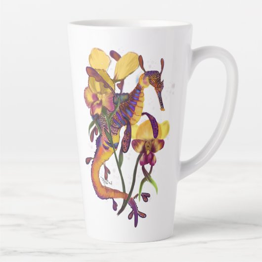 Weedy Seadragon mit Orchids Milchtasse (Rechts)
