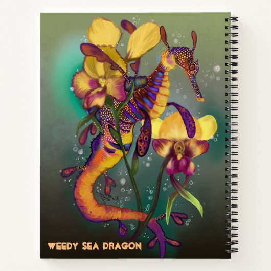 Weedy Seadragon mit Orchids Notizblock (Rückseite)