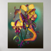 Weedy Seadragon mit Orchids Poster (Vorne)