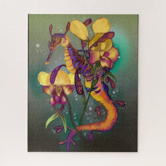 Weedy Seadragon mit Orchids Puzzle (Vertikal)