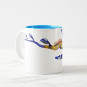 Weedy Seadragon Zweifarbige Tasse (Vorderseite Links)