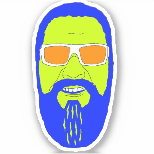 Weeeuuu-Gesichtsaufkleber Aufkleber (Vorderseite)