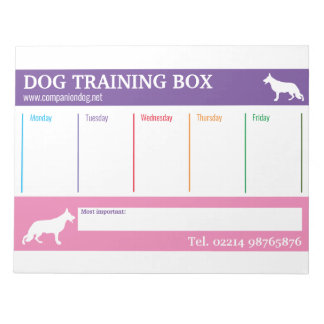 Week planer Shepherd Dog Notepad Notizblock