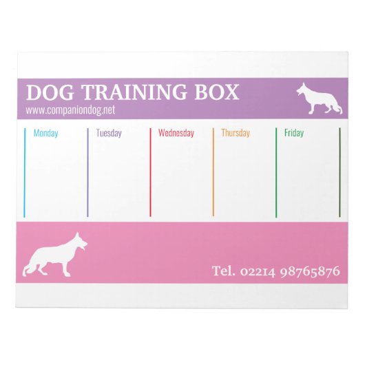 Week planer Shepherd Dog Notizblock (Vorderseite)