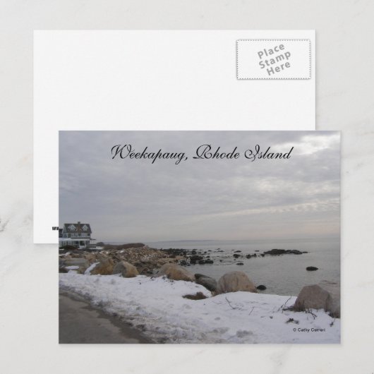 Weekapaug, Rhode Island Postkarte (Vorne/Hinten)